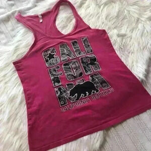 California bear pink muscle top youth XL Could fit